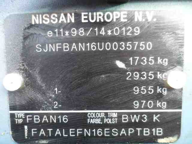 Nissan Almera 2000-2003 (Fase 1) (N16) (N16), Motorkode: QG18, Girkassekode: 