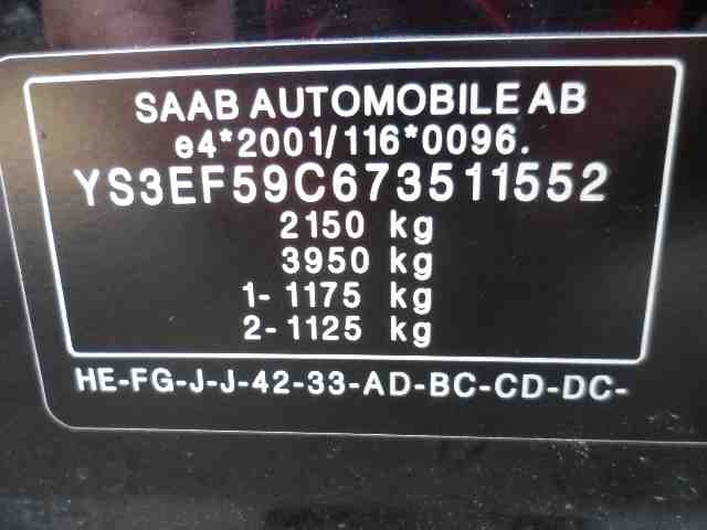 Saab 9-5 2006-2010 (Type I, Fase 3) , Motorkode: B205E, Girkassekode: