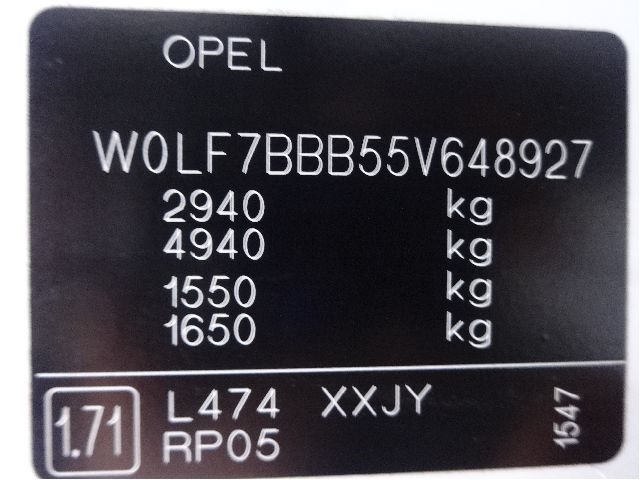 Opel Vivaro A 2001-2006 , Motorkode: F9Q-762, Girkassekode: 