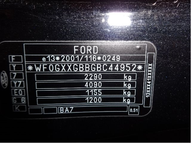 Ford Mondeo 2011-2014 (Type IV, Fase 2) , Motorkode: TYBA, Girkassekode: 