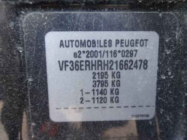 Peugeot 407 2004-2010 , Motorkode: RHR, Girkassekode: