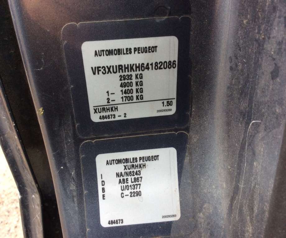 Peugeot Expert 2007-2016 (Type II) , Motorkode: RHG;RHK, Girkassekode: 