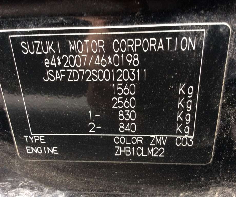 Suzuki Swift 2011-2017 , Motorkode: K12B, Girkassekode: 