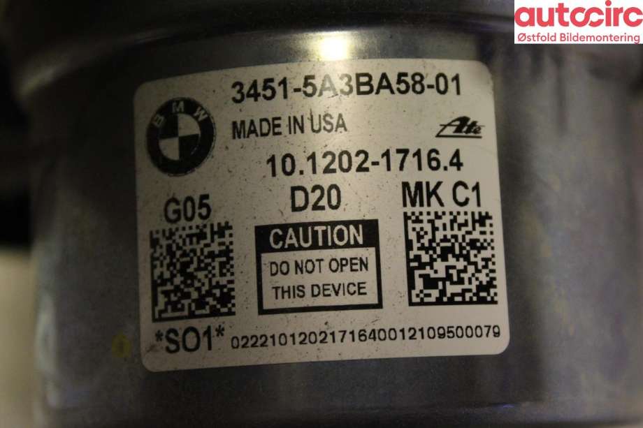 Bremsekraft-forsterker til BMW X5 2018-->> (G05) (G05) (BMW|34 51 5 A4A FE9|)