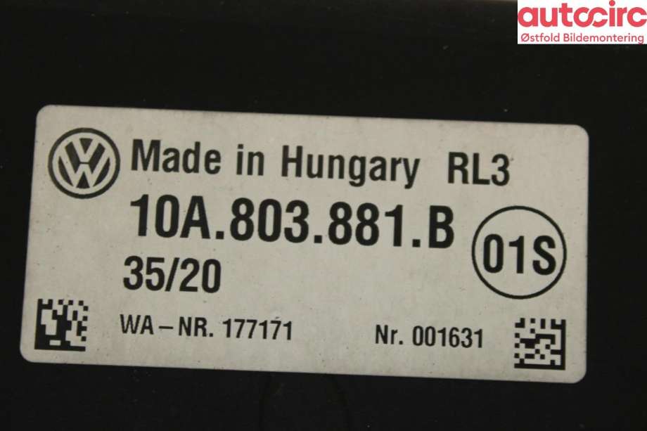 Hengerfeste til VW ID.3 2020-->>  (VOLKSWAGEN|10A 092 150 A|)