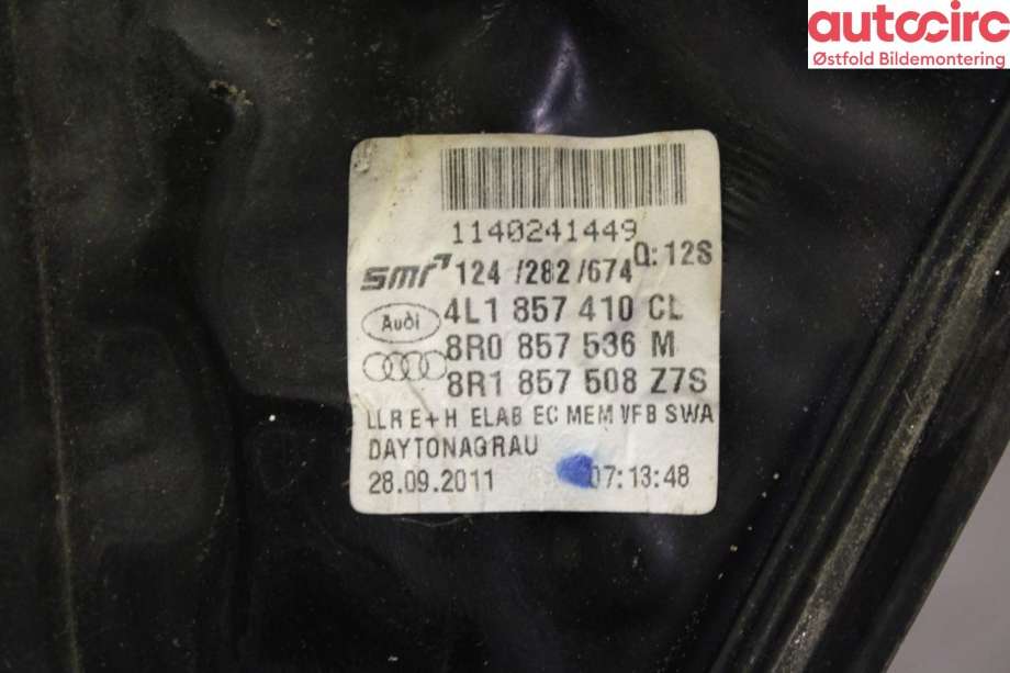 Speil høyre til Audi Q7 2010-2015 (Type I, Fase 2) (AUDI|4L1 857 410 CL|)