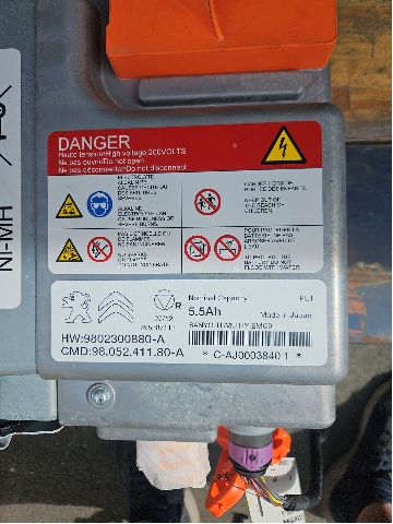 Batteripakke elbil til Peugeot 508, 2011-2014 (Type I, Fase 1)  (PEUGEOT|16 098 667 80)
