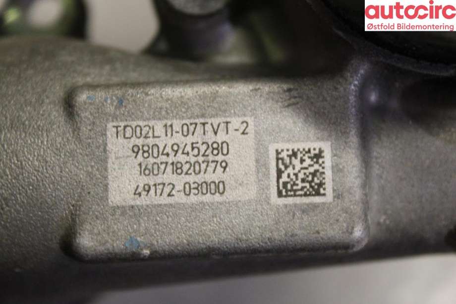 Turbo til Citroën C4, Cactus 2014-2017 (Fase 1)  (CITROEN|98 049 452 80|)