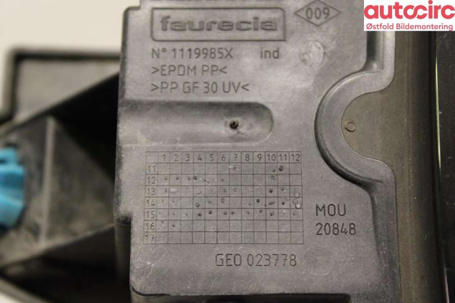 Batterilader inntak/luke til Renault Zoe 2013-2019 (Fase 1) (RENAULT||788261002R)