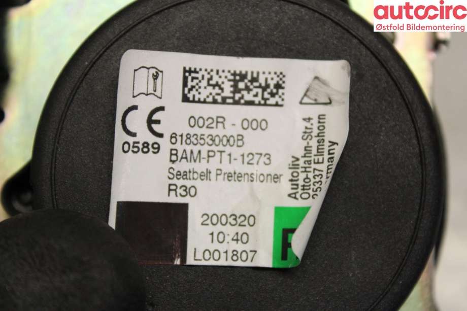 Airbag beltestrammer til Nissan NV200 2010-2019  (NISSAN|868843LD5C|)