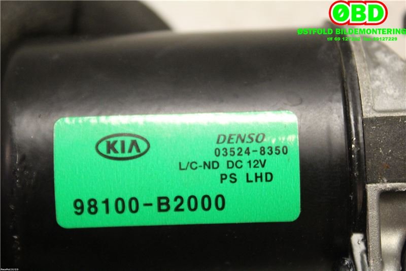 Viskermotor frontrute til Kia Soul 2014-2019 (Type II) (KIA|98110B2000||98100B2000)