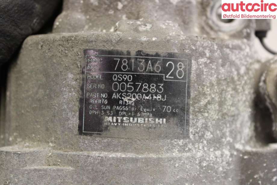 Aircondition kompressor til Mitsubishi Outlander 2012-2015 (Type III, Fase 1)  (MITSUBISHI|7813A628|)