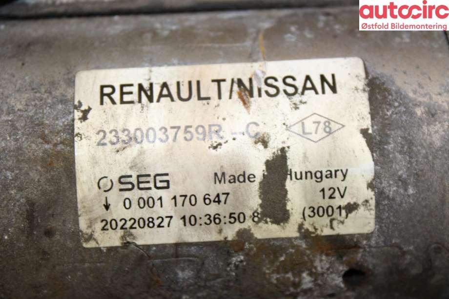 Starter diesel til Renault Express 2021-->>  (RENAULT||233003759R)