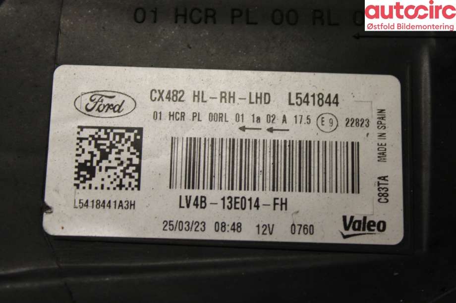 Frontlykt høyre halogen til Ford Kuga 2019-->> (Type III)  (FORD|2733507|)