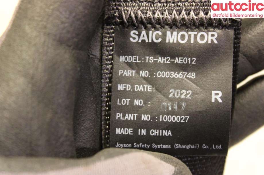 Airbag beltestrammer til Maxus Euniq 6 2019-2023  (MAXUS||C00366748|TSAH2AE012)