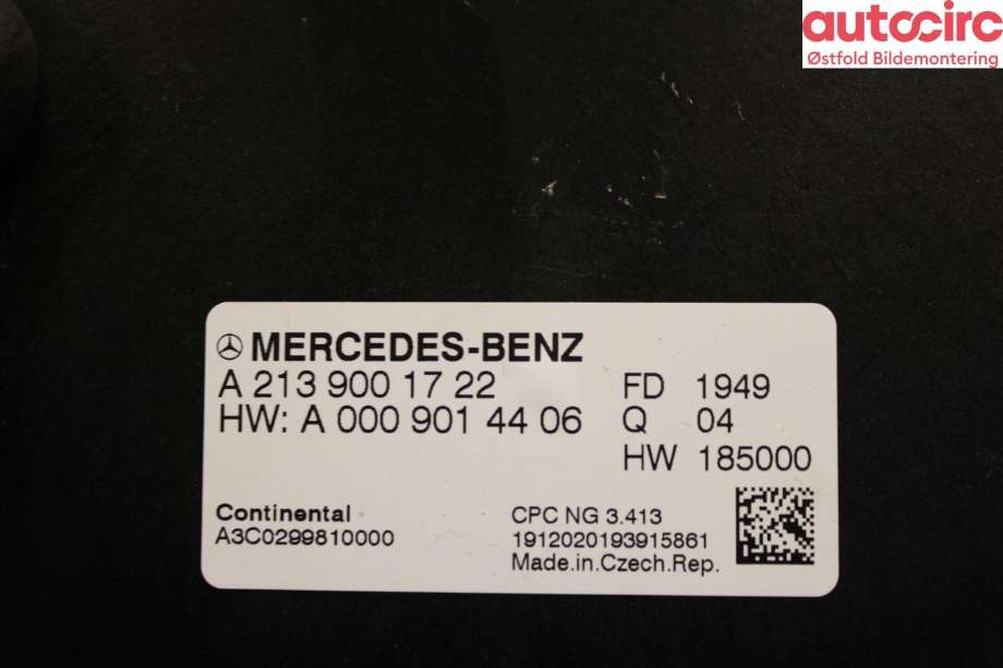 Styreenhet girkasse til Mercedes Sprinter 2018-->> (907/910) (907/910) (MERCEDES|A 213 900 17 22|)