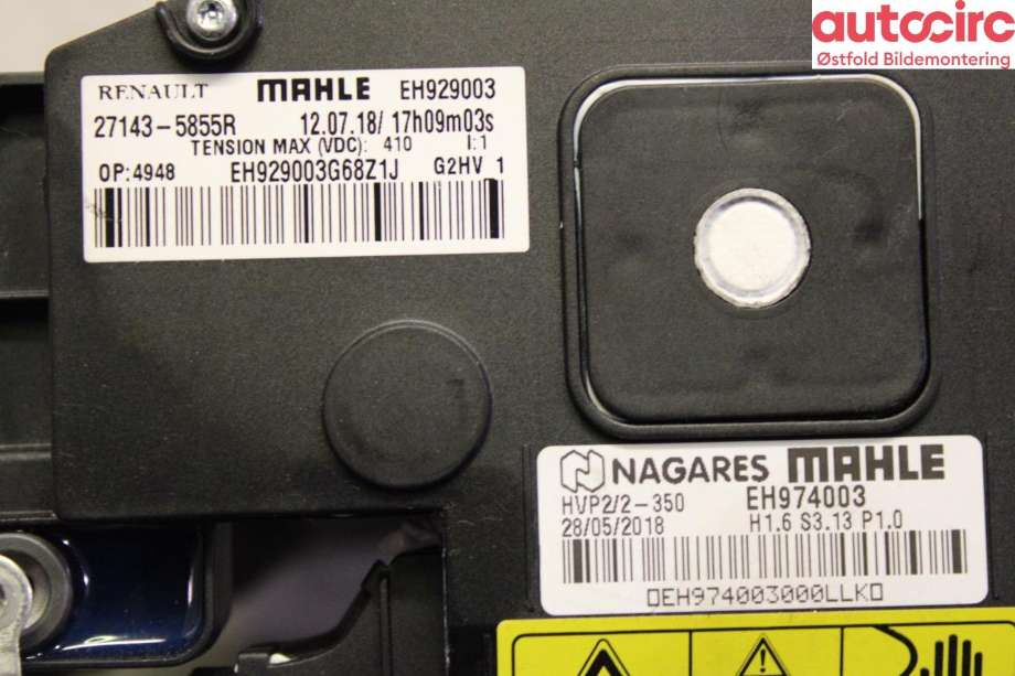 Varmeapparat register til Renault Zoe 2013-2019 (Fase 1)  (RENAULT|)