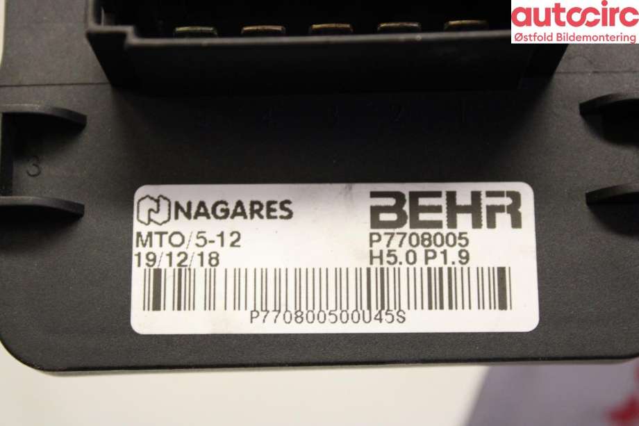 Varmeapparat motstand til Peugeot 5008 2010-2017 (Type I)  (PEUGEOT|6441 CQ|)