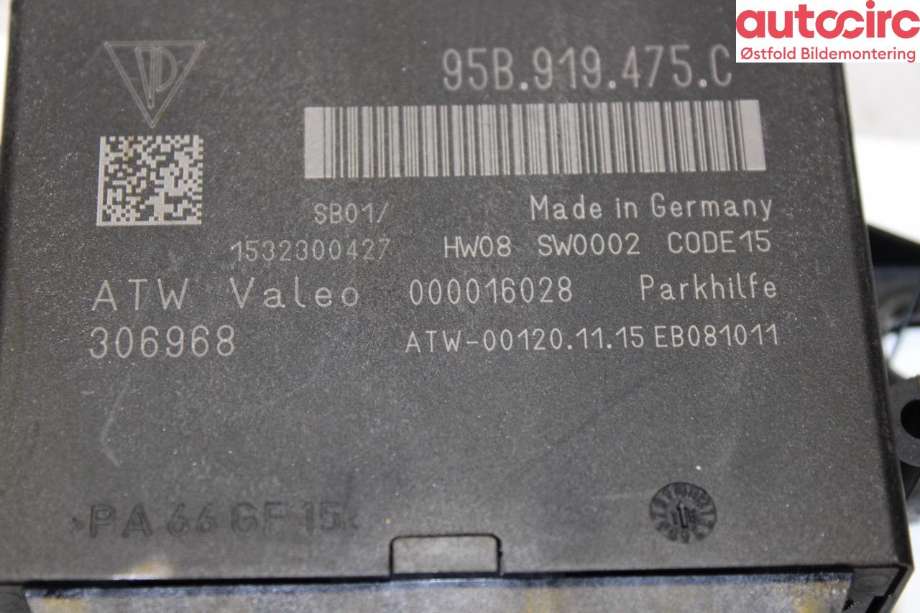 Styreenhet parkering til Porsche Macan 2014-->> (95B) (95B) (PORSCHE||95B919475C)