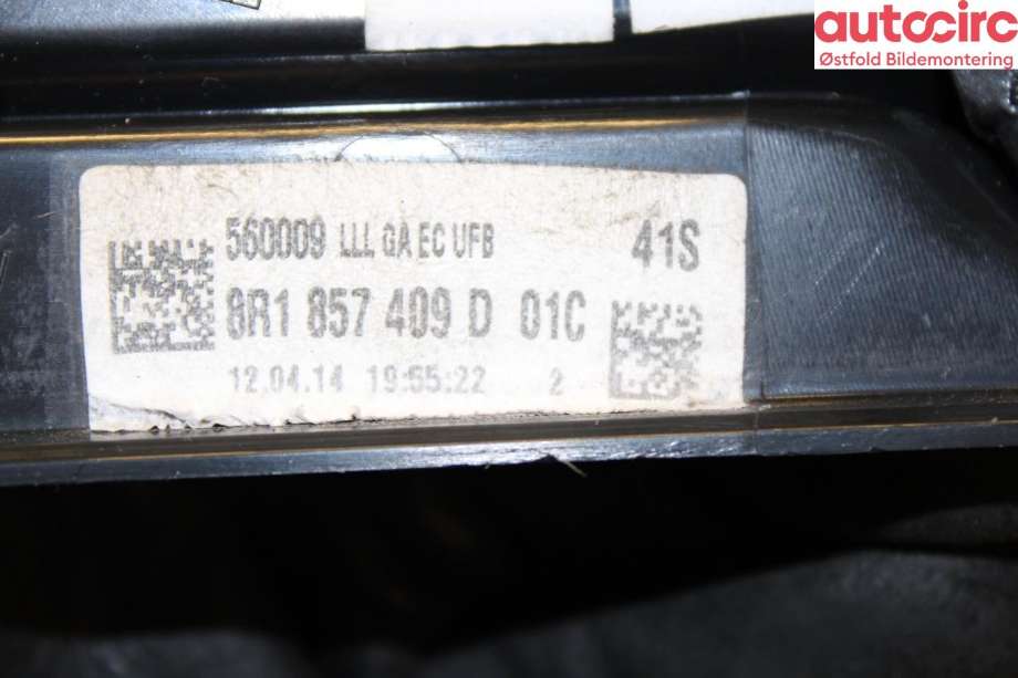 Speil venstre til Audi Q5 2012-2017 (Type I, Fase 2) (AUDI|8R1 857 409 K|)