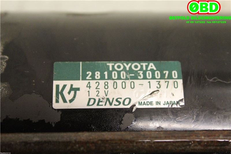 Starter diesel til Toyota Dyna 100 1975-->> (TOYOTA|2810030070|2810030071)