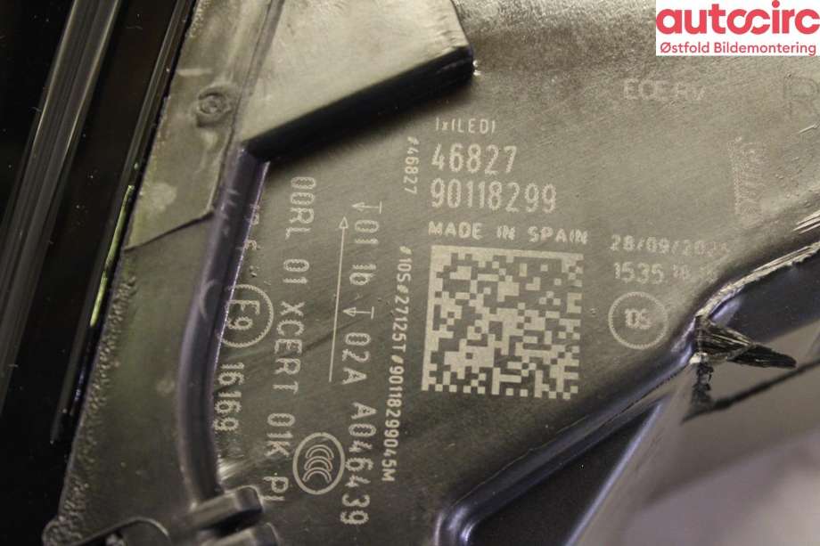 Frontlykt høyre halogen til Audi A3 2012-2016 (Type III, Fase 1) (8V0941774C|)