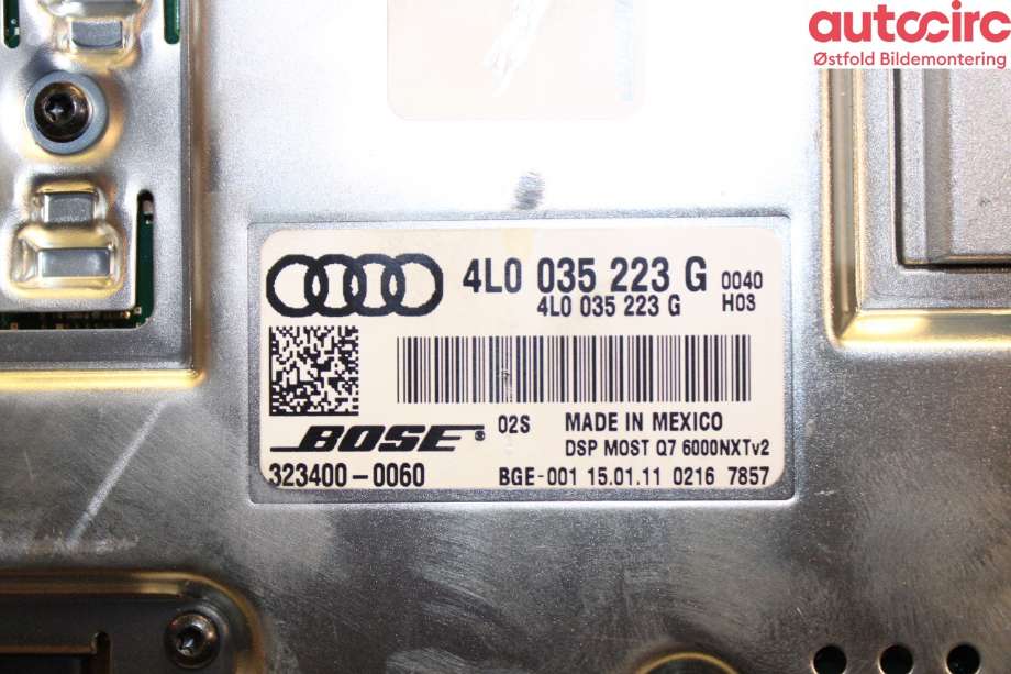 Bilstereo forsterker til Audi Q7 2010-2015 (Type I, Fase 2) (AUDI|4L0 035 223 G|)