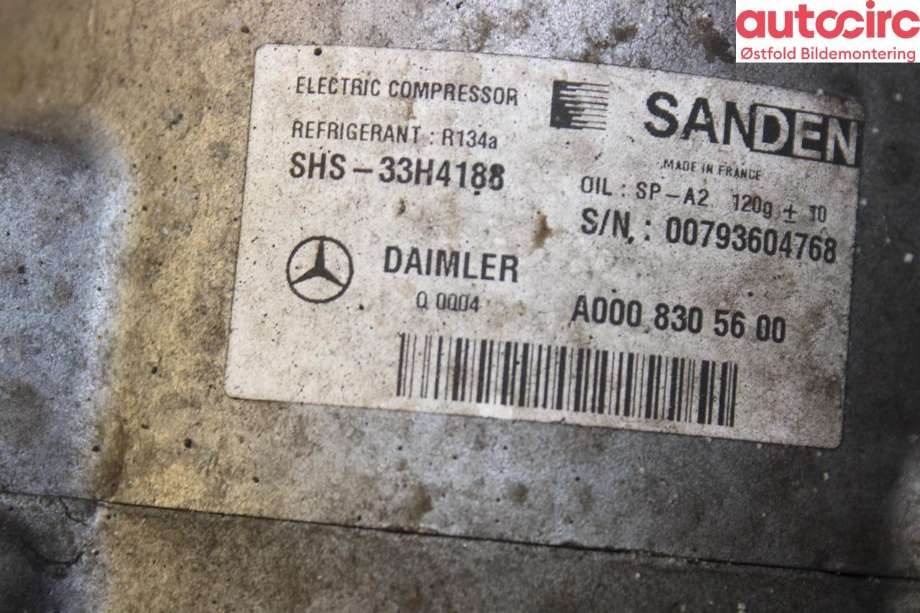 Aircondition kompressor til Mercedes E-Klasse 2016-2023 (W213) (W213) (MERCEDES|A 000 830 56 00|)
