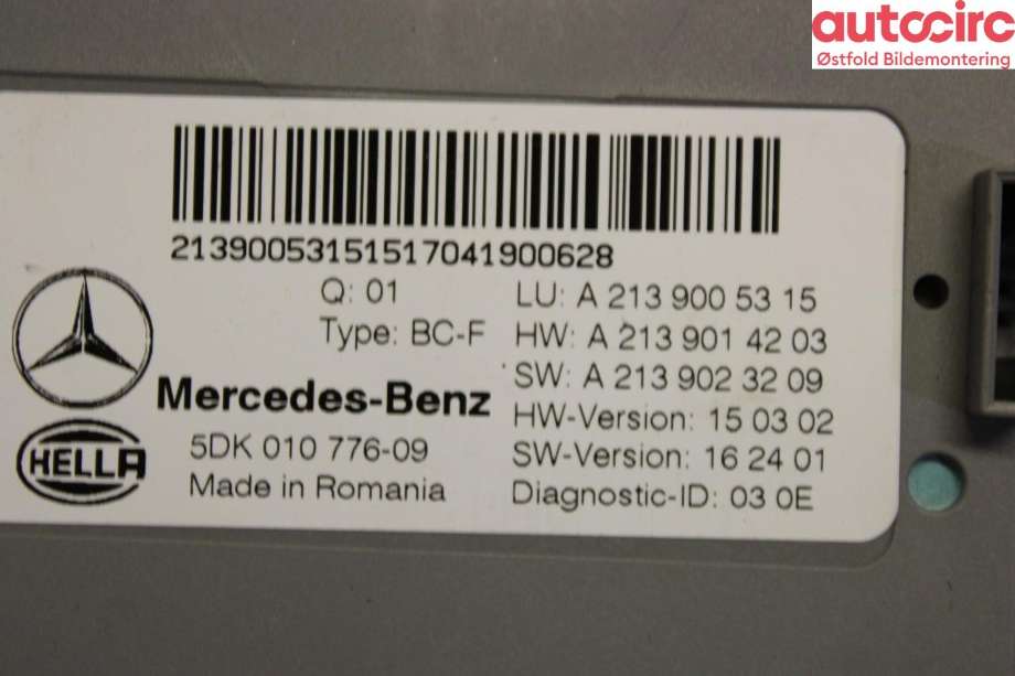 Styreenhet comfort (BCM) til Mercedes E-Klasse 2016-2023 (W213) (W213) (MERCEDES|)