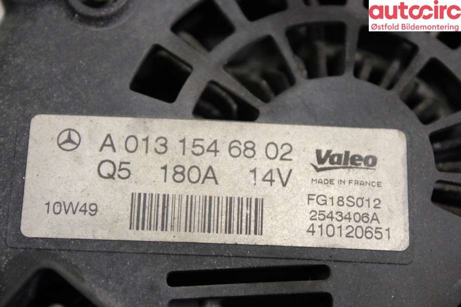 Dynamo til Mercedes Sprinter 2006-2013 (Fase 1) (906) (906) (MERCEDES|A 013 154 68 02|)