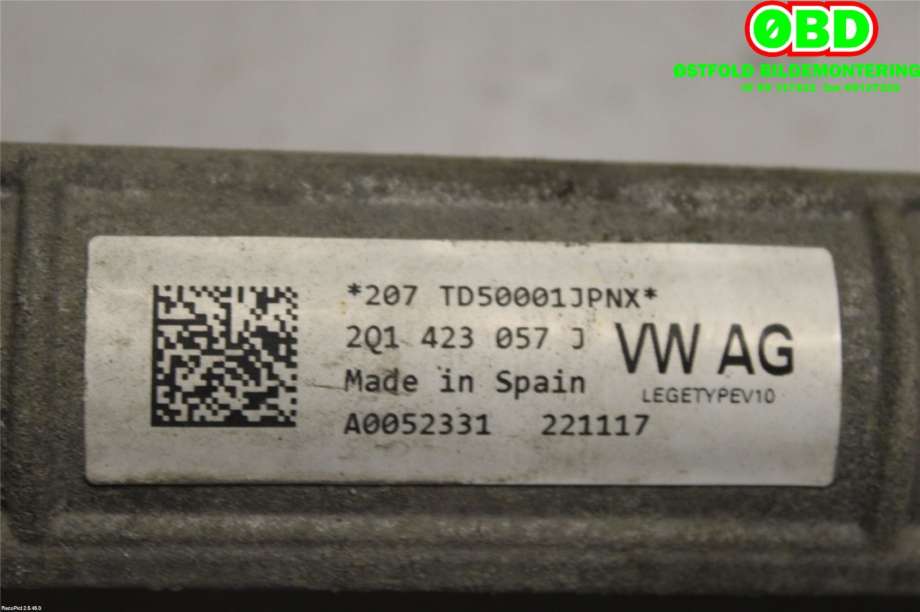 Tannstang til VW Polo 2017-2021 (Type VI, Fase 1)  (VOLKSWAGEN|2Q1 423 061 C|2Q1 423 061 D|2Q1423057J)