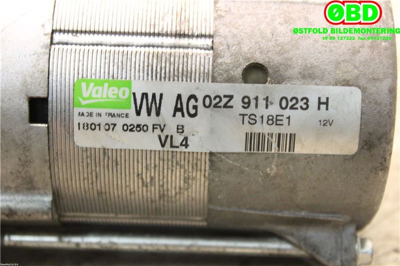 Starter diesel til VW Golf V, Combi 2003-2008  (VOLKSWAGEN|02Z 911 023 HX|02Z 911 024 JX|02Z911023H)