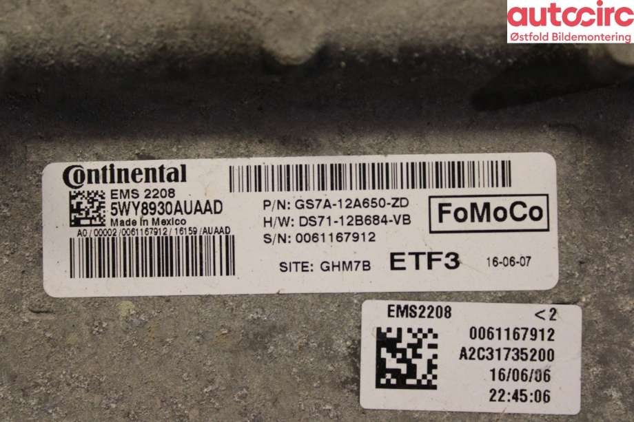 Styreenhet motor til Ford Mondeo 2014-2019 (Type V, Fase 1) (FORD|)