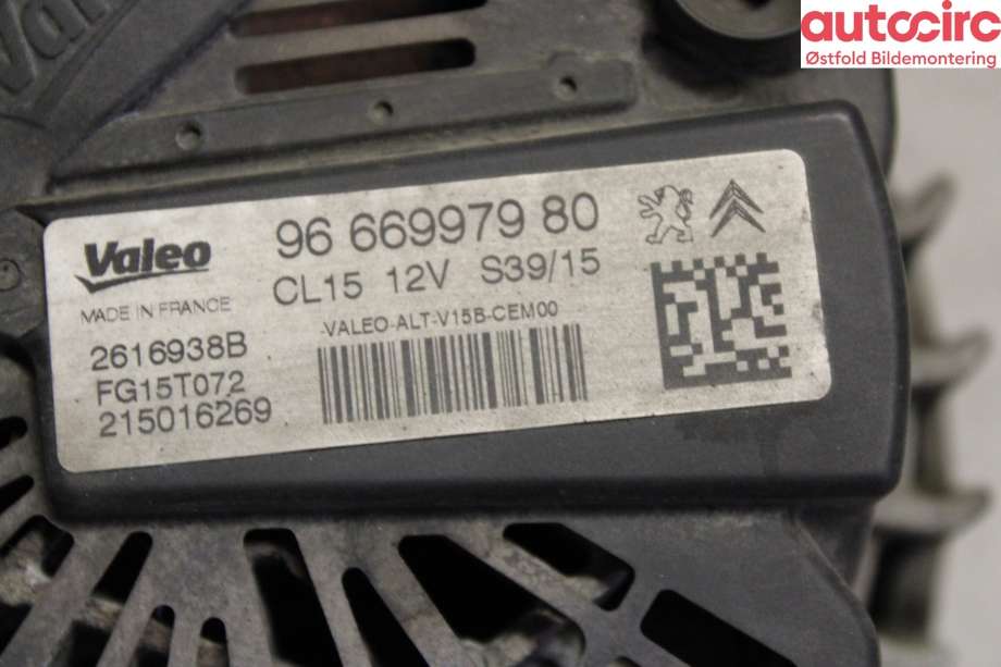 Dynamo til Peugeot Partner 2015-2019 (Type II, Fase 2) (PEUGEOT|5705 NR|)