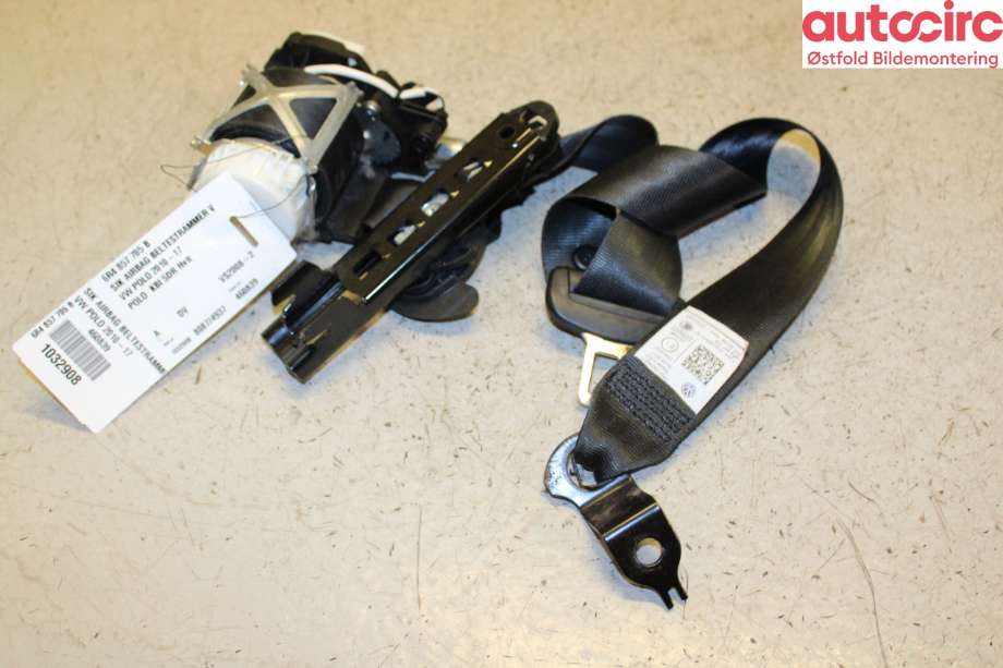 Airbag beltestrammer til VW Polo, 2009-2014 (Type V, Fase 1) (6R4 857 705 B)