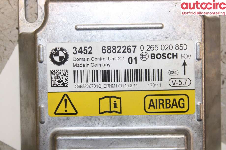Airbag elektronikk til BMW X5 2013-2018 (F15) (F15) (BMW|34 52 6 882 267|)