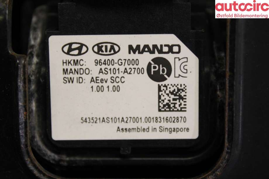 Sensor radar til Hyundai Ioniq Electric 2019-->> (Fase 2)  (HYUNDAI|96400G7000|)