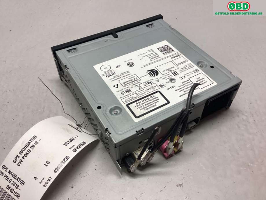 Bilstereo navigasjon til VW Polo 2017-2021 (Type VI, Fase 1)  (VOLKSWAGEN|3Q0 035 842 C|)