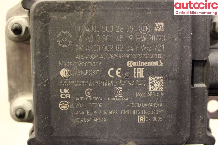 Sensor radar til Mercedes EQA 2021-->> (MERCEDES|A 000 900 28 39|)