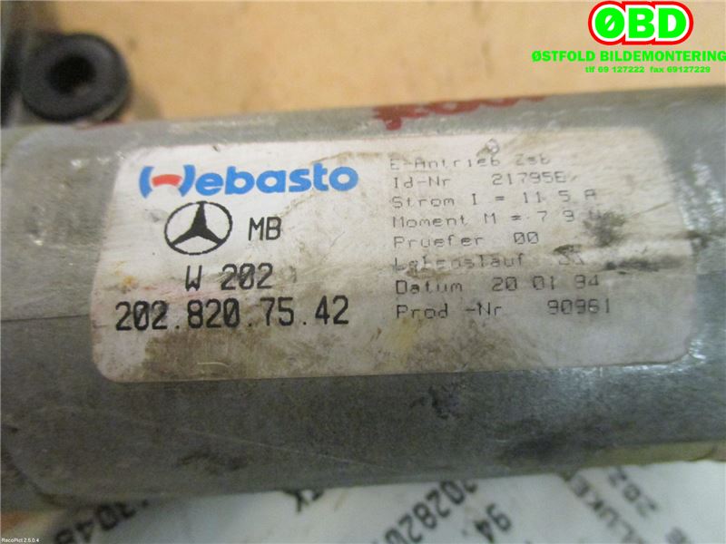 Takluke motor til Mercedes C-Klasse 1993-2000 (W202) (W202) (A 202 820 75 42||2028207542)