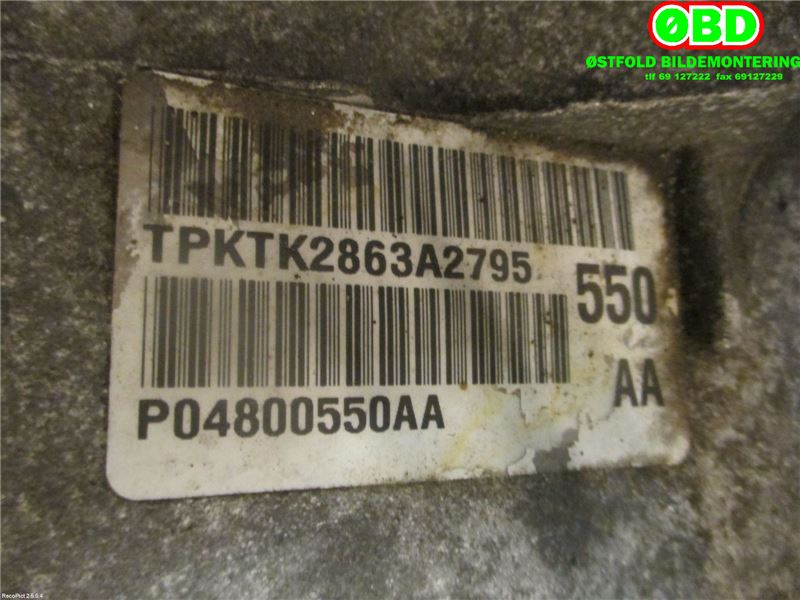 Girkasse automat til Chrysler Sebring 2001-2007 (Type II) (CHRYSLER|5095550AA||04800550AA)