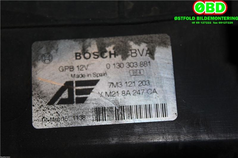 Kjølevifte til Ford Galaxy 2001-2006 (Type II) (FORD|1109001|7M3121203|YM218A247CA)