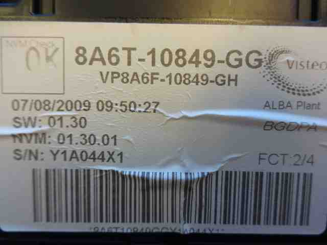 Instrumentpanel til Ford Fiesta 2008-2012 (Type VI, Fase 1)  (FORD|1786854||8A6T10849GG)
