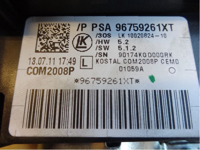Bryter combi til Peugeot 508 2011-2014 (Type I, Fase 1)  (PEUGEOT 508|6243E1|98199434ZD|96759261XT)
