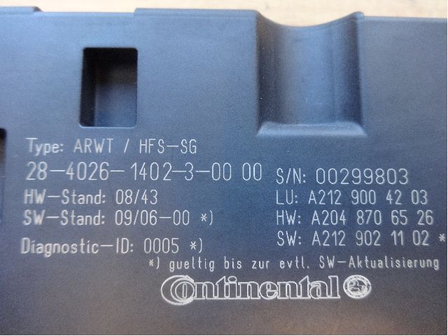 Baklukeåpner motor til Mercedes E-Klasse 2009-2013 (Fase 1) (W212) (W212) (MERCEDES|A 204 820 29 42||2129004203)