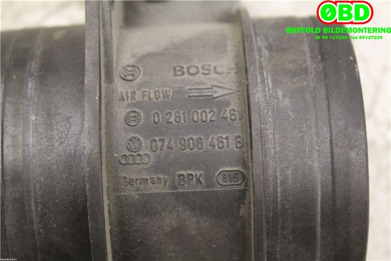 Luftmengde/luftmassemåler til VW Passat 2005-2010 (B6) (B6) (VOLKSWAGEN|074 906 461 B|0281002461|074906461B)