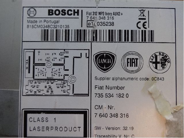 Bilstereo til Fiat 500 2008-2020 (FIAT|735534182|735585253)