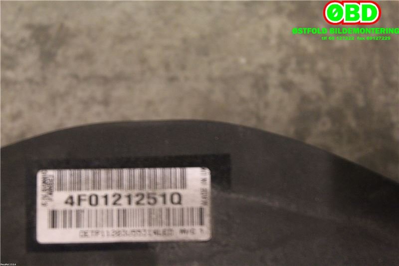 Radiator (manuell gir) til Audi A6, 2005-2008 (Type III, Fase 1) (C6) (C6) (AUDI|4F0 121 251 Q)