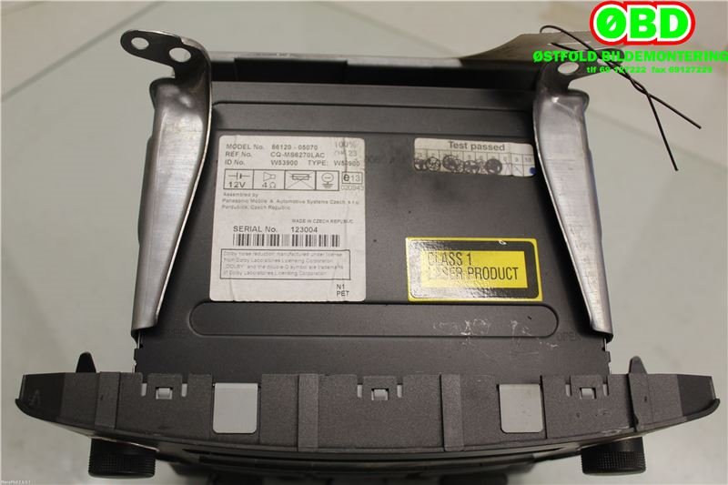Bilstereo til Toyota Avensis 2003-2008 (Type II)  (TOYOTA|8612005070|)