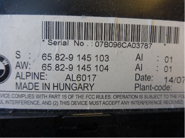 Instrument kjørecomputer til BMW 3-Serie 2005-2011 (E90/E91/E92/E93) (E90/E91/E92/E93) (BMW|65829145103|65 82 9 193 758|)